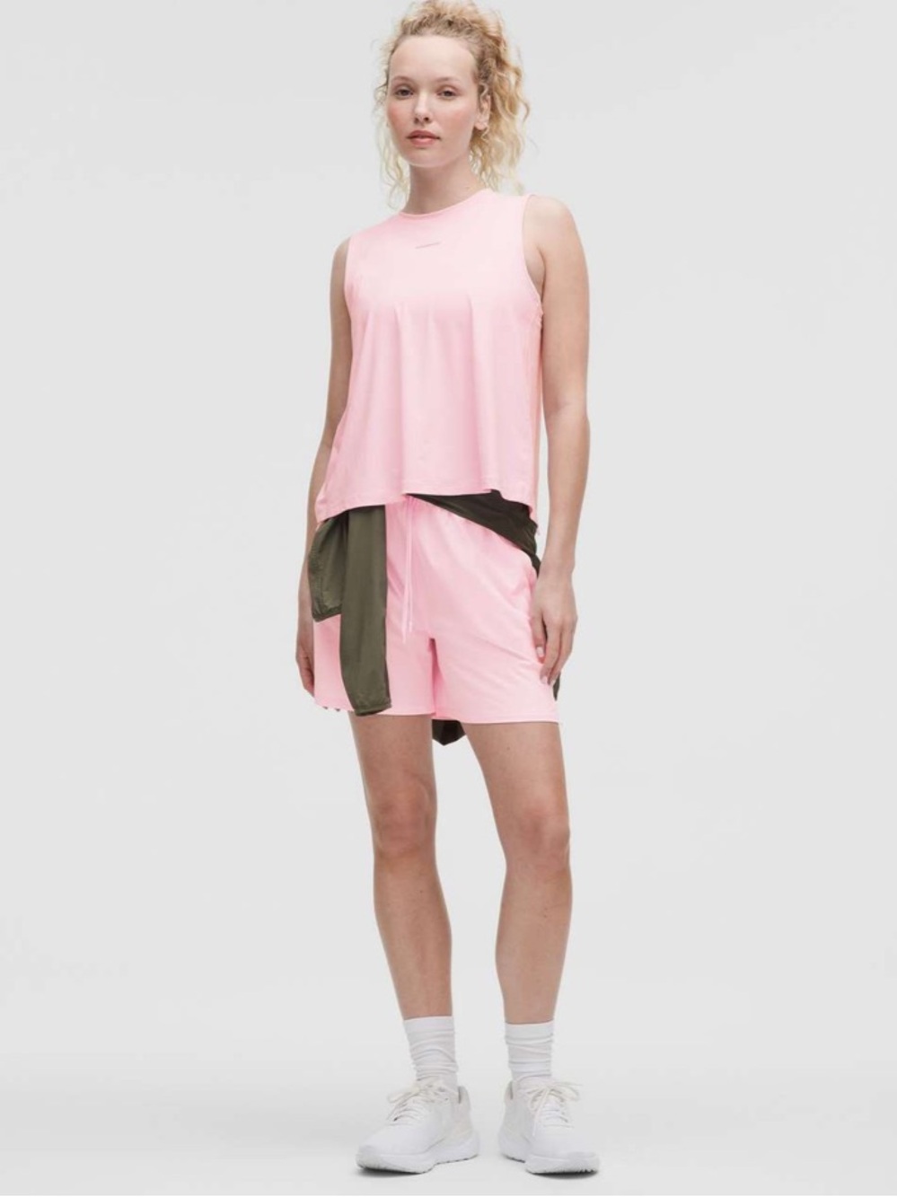 EUC Lululemon Pace Rival High-Rise Short 5". Color Pink Organza. Size 10